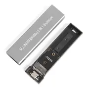 M2 Tool-free Hard Disk Enclosure SATA+NVME Dual-purpose Disk Disk High-speed SSD Box Case 10Gbps Transmission Enclosure Har