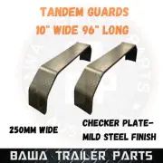 Trailer Mudguards Tandem-10 inch Wide 4 Fold 96" Long Checker Plate Guard