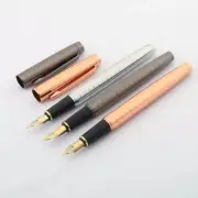 Yiren 856 Metal Fountain Pen, Medium Nib, Chiseled Grid Pattern, + Ink Converter