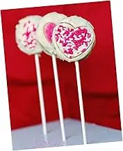 Zerodeko 100pcs White Paper Lollipop Sticks for Cake Pops DIY Crafts Birthday Party Treats Sturdy Cake Sticks for Hard Candy Projects