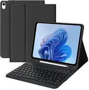 BQSS Keyboard Case for iPad Air 11 Inch (M2) 2024 Wireless Keyboard Case for iPad Air 10.9 Inch 5th/4th Generation 2022 Detachable for iPad air 4th 2020 for iPad Pro 1st Case with Pencil Holder Black