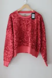 Under Armour Women's UA Rival Fleece Camo Crew Pull-over Sweatshirt XL Red