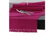 Cotton Ribbed Table Runner Fuchsia by Hoydu