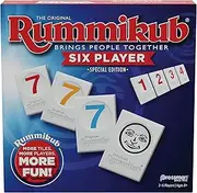 Pressman Rummikub Six Player Edition - The Classic Rummy Tile Game - More Tiles and More Players for More Fun! by , Blue