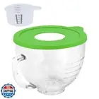 Glass Bowl Compatible With KITCHENAID 4.5/5 QT Tilt-Head Stand Mixer,with Lid