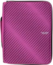 Five Star Zipper Binder, 2 Inch 3-Ring Binder for School, 6 Pocket Expanding File, 380 Sheet Capacity, Purple (72540)