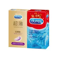 在飛比找momo購物網優惠-【Durex杜蕾斯】超薄勁潤裝5入+薄型12入保險套(共17