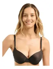 [Sans Complexe] Unseen Seamless Smooth Balconette T-shirt Bra in Black-Blush