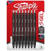 Sharpie S-Gel Retractable Pens 0.7mm Assorted 8 Pack