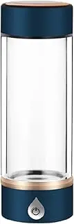 Hydrogen Water Bottle Portable Hydrogen Water Generator Water Ionizer Machine with SPE Hydrogen and Oxygen Separation Technology 3 Minutes Make Hydrogen Content Up to 600-1500 PPB 420 ML(Blue)