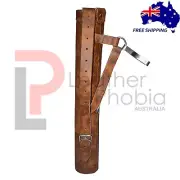 Arrow Back Quiver Traditional Archery Cow Genuine Leather Adjustable Strap Bag