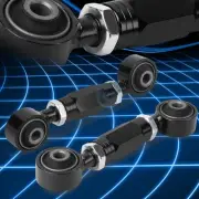 Aluminum Rear Lower Suspension Camber Control Toe Arm/Bar for EG EK EJ/DC Black (for: Honda Civic)