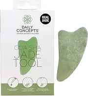 Daily Concepts Daily Jade Gua Sha Facial Tool to Help Sculpt Facial Features by Stimulating the Face and Leaving Brighter Glowing Skin, Safe for all Skin Types 107g