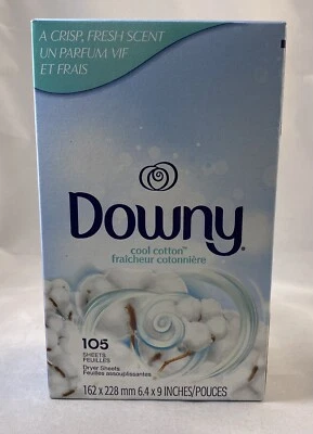 Downy Cool Cotton Fabric Softener Dryer Sheets (105 Sheets Box)