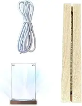 Rectangle Display Pedestal - Rectangle Wooden Lighted Base Stand | Crystal Art Wood Display Lighted Base, 7 Colors for Acrylic and Plexiglass, Crystal Statues