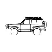 Ignite Laser Nissan GQ Patrol Silhouette Metal Wall Art Rustic Metal 23.6inch/60cm