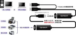 Uptech C412 USB 2.0訊號放大延伸線 10米