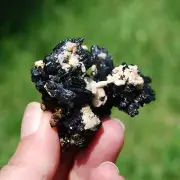 2in Black Tourmaline Crystal Flower Cluster Floater, Namibia bt2