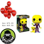 TNBC - Jack Skellington with Zero Blacklight Jumbo Pop! Vinyl Figure "New"
