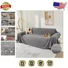 Multi-Functional Grey Couch Protector - Non-Slip & Machine Washable, 71" x 118"