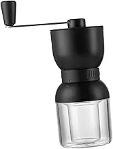 Mikinona Hand Coffee Bean 2 Containers 4 Level Adjustment Tool Bean Grinding Machine Black Design