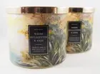 (2) Bath & Body Works White Eucalyptus Sage 3-Wick Scented Candle 14.5oz New