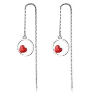 Trapped Love in The Circles Threader Earrings