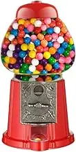 Mini Gumball Machine - Premium Vintage Candy Dispenser with Glass Globe, Metal Base, and Free Spin Coin Mechanism by Great Northern Popcorn (Red)