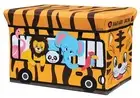 NEW Safari Bus Kids Folding Storage Bin Toy Box Clothes Books Nursery Bedroom