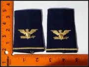 Military Patches US Army Rank Pair Colonel Epaulets New Old Stock #T836