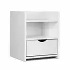 New Bedside Table Drawer - White