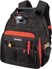 Work Gear HTL523 Lighted Tool Backpack, 50 Pockets, Heavy Duty Ballistic Polyest