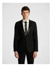 [yd.] Seville Slim Tuxedo Suit Jacket in Black