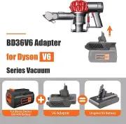V6 Battery Adapter for Black Decker 40V Converter to for Dyson V6 Vacuum Cleaner