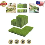 Eco-Friendly 12" x 12" Artificial Grass Tiles - Upgrade Interlocking System