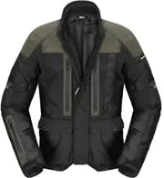 Spidi Traveler 3 Evo H2Out waterproof Motorcycle Textile Jacket, black-green, Size L for Men Black Green