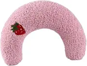 Pet Neck Pillow, U Shape Cushion for Cats and Dogs, Soft Washable Bed Mat for Small Pets, Pink