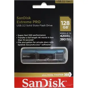 SanDisk 128GB 128G Extreme PRO SDCZ880-128G SD CZ880 3.1 隨身碟