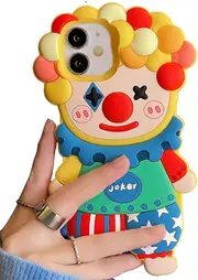 Cute Case For Iphone 11 3d Cartoon Clown Phone Case Fashion Funny Soft Rubber Shockproof Protective Case For Iphone 11 Silicone Cover For Women Girls