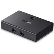 UGREEN UG-30345 USB Sharing Switch USB 2.0 Peripheral Switcher Adapter Box 2 Computer Share 1 USB Device Hub for Printer Scanner with 2 Pack USB 2.0 Male Cable [UG-30345]