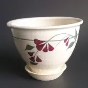 Studio Art Pottery Planter with Underplate and Drainage
