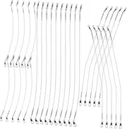 Fishing Line Connectors Swivels 40pcs Steel Cable Leaders for Hooks Saltwater Freshwater Fishing
