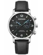 Wenger Metropolitan Chrongraph Black Swiss Made Men's Watch 01.1743.120
