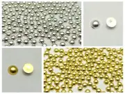 10000 Metallic Gold Silver Flatback Round Tiny Half Pearl 2mm Scrapbook Nail Art