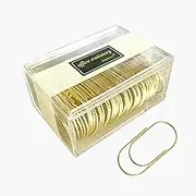Gold Jumbo Paper Clips, 50pcs 50mm/1.97" Large Wide Planner Paper Clip Non Skid Smooth Finish Steel Wire Office Supply Accessories (Gold)