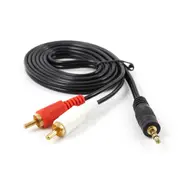 1.5M Gold Plated 3.5mm Male to 2RCA AV Audio Cable