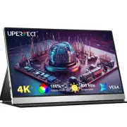UPERFECT 15.6" 4K Portable Monitor USB C Game Minitor 100%Adobe Laptop Screen