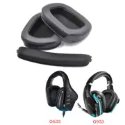 Soft Leather Foam Ear Pads Headband Cushion for Logitech G933 G633 Headphone A