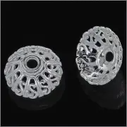 Sterling Silver Filigree Bead Cap 13.6mm 1PC #97070