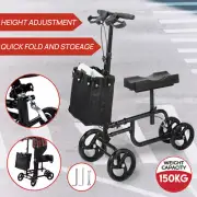 Foldable Knee Walker Scooter w/ Basket Mobility Alternative Crutches Wheelchair